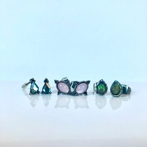 Gem stud earrings